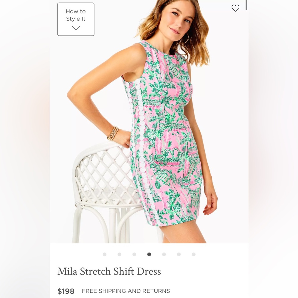 Lilly Pulitzer Size 2 Mila Stretch Shift Dress